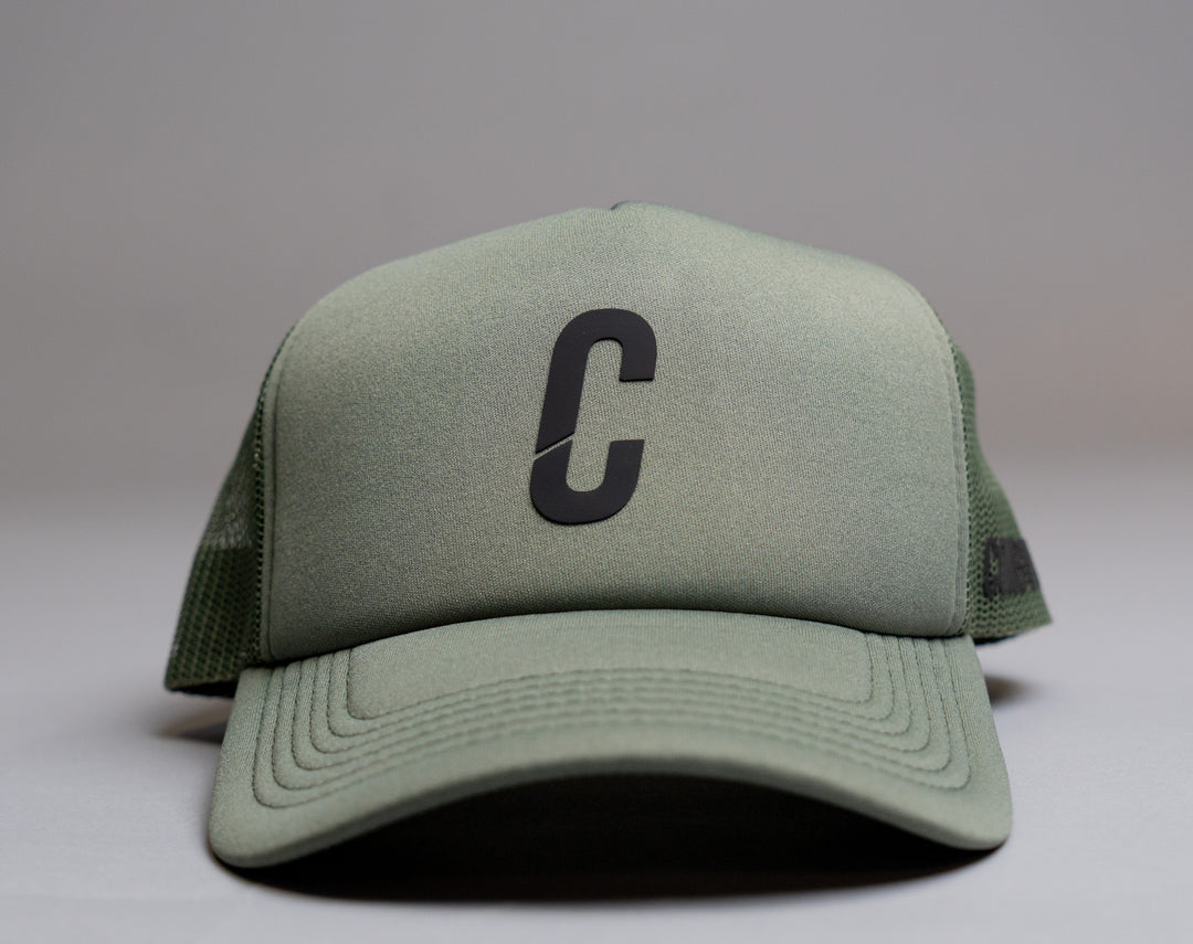 Combvt™ C Logo Military Green Trucker Hat