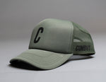 Load image into Gallery viewer, Combvt™ C Logo Military Green Trucker Hat
