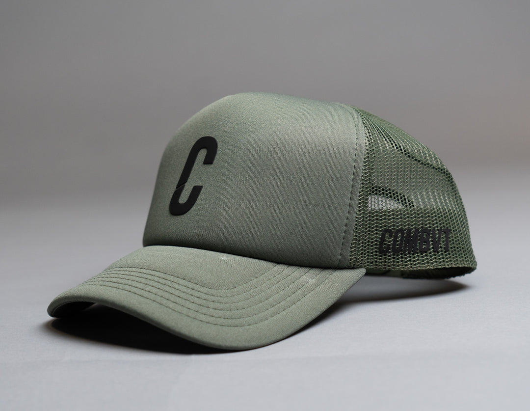 Combvt™ C Logo Military Green Trucker Hat