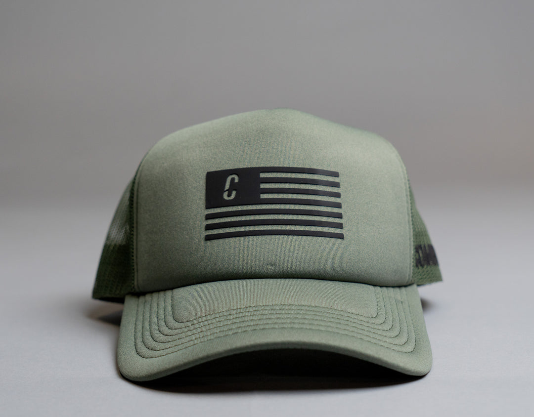 Combvt™ Motto Military Green Trucker Hat