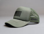 Load image into Gallery viewer, Combvt™ Motto Military Green Trucker Hat
