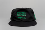 Load image into Gallery viewer, Emerald Prepare. Perform. Prevail. Performance Nylon Snapback
