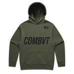 Load image into Gallery viewer, DUSK GREEN COMBVT HOODED SWEATSHIRT
