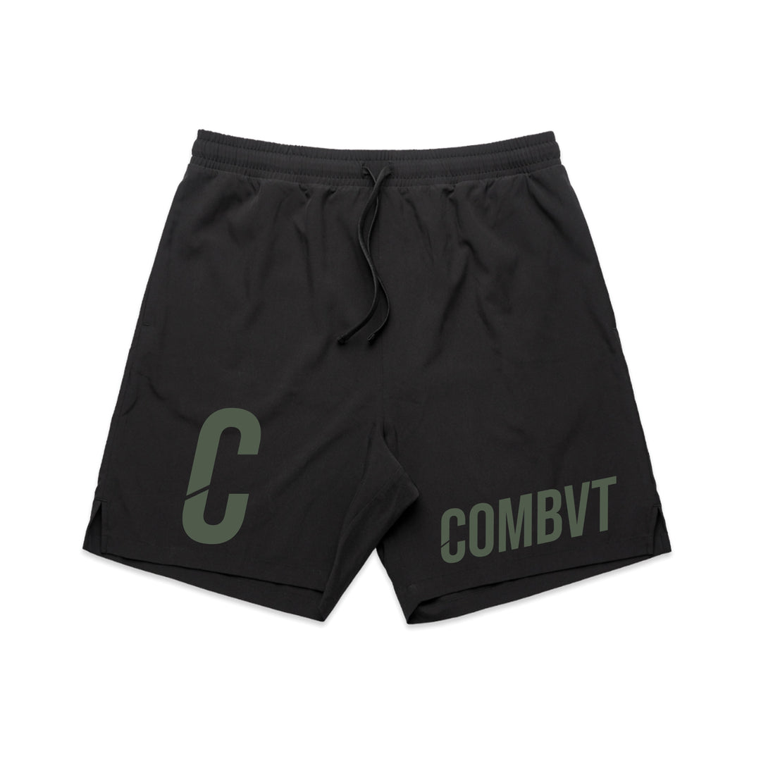 DUSK GREEN & BLACK COMBVT ATHLETE SHORTS