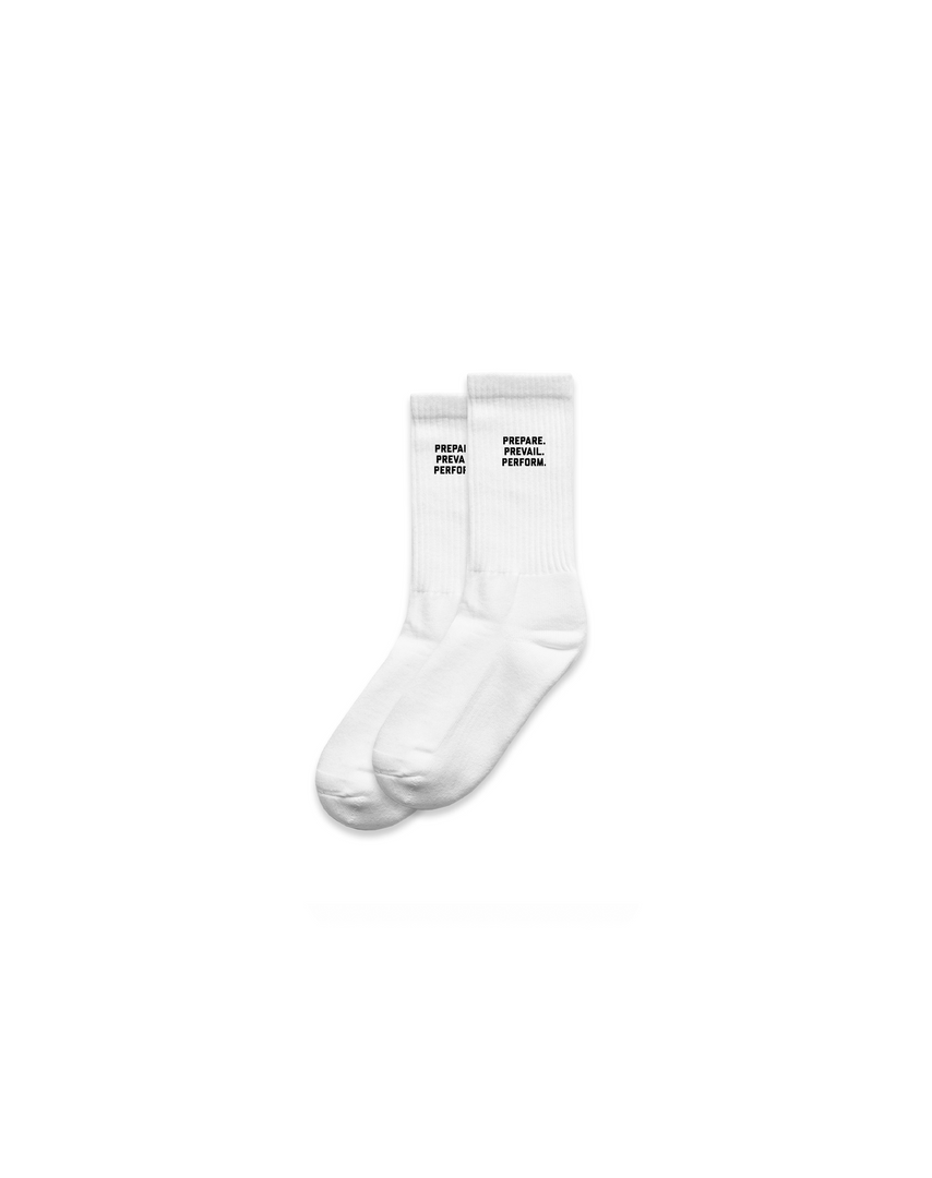 3 P's White Socks (2 Pairs)